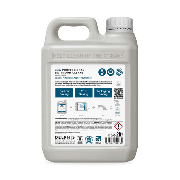 Delphis Eco Bathroom Cleaner 2L Back Label