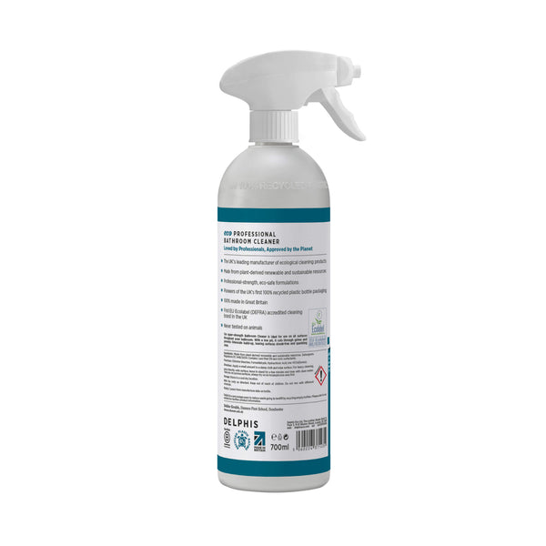 Delphis Eco Bathroom Cleaner 700ml Back Label