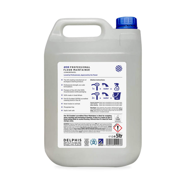 Delphis Eco Commercial Floor Maintainer 5L Back Label