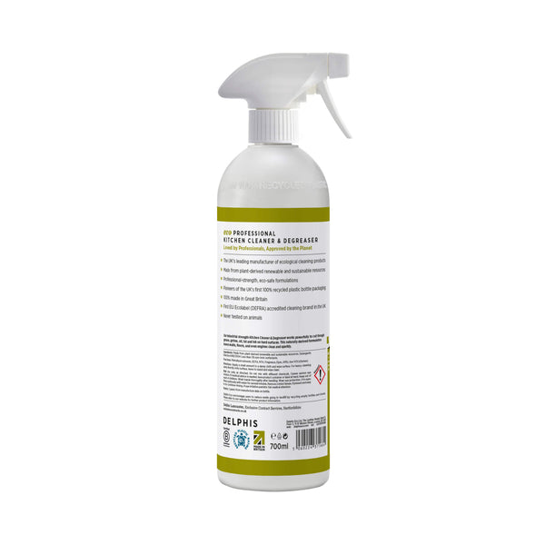 Delphis Eco Kitchen Cleaner & Degreaser 700ml Back Label