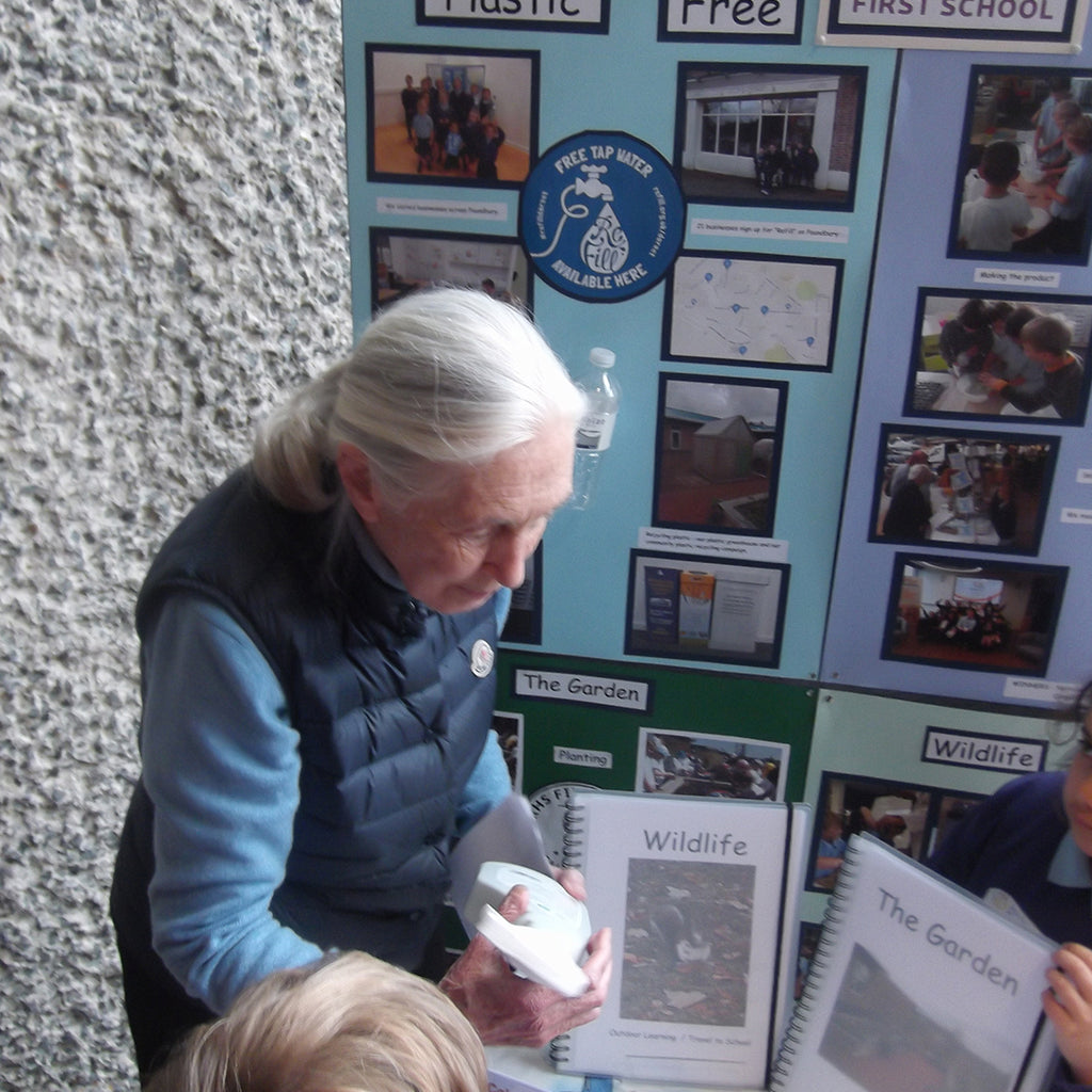 Dame Jane Goodall among famous visitors to Damer's school in awe of their eco efforts