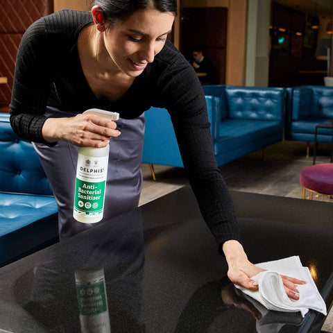 Cleaning in a commercial environment with the Anti-Bacterial Sanitiser