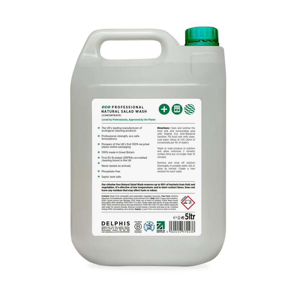 Commercial Natural Salad Wash 5L (Concentrate)