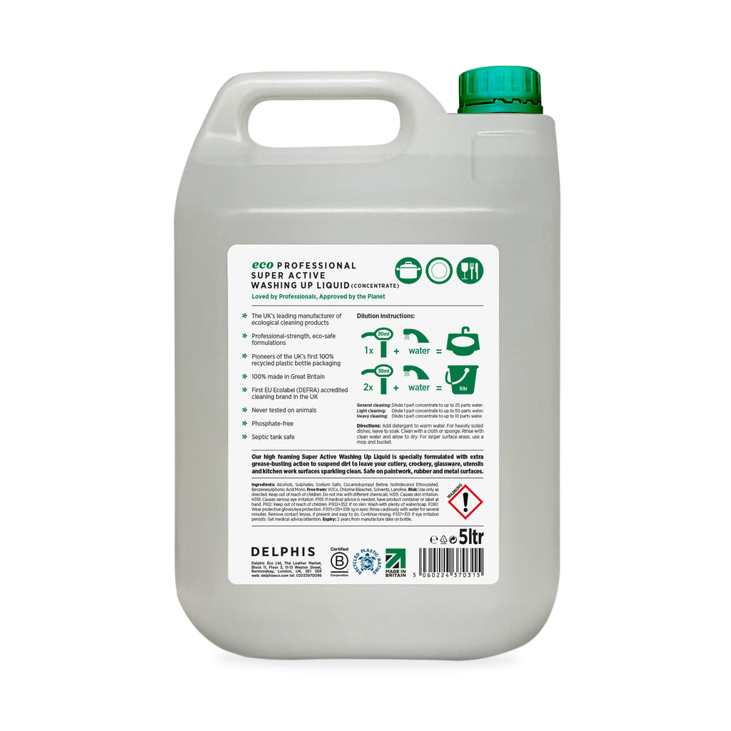 Commercial Super Active Washing Up Liquid 5L (Concentrate)