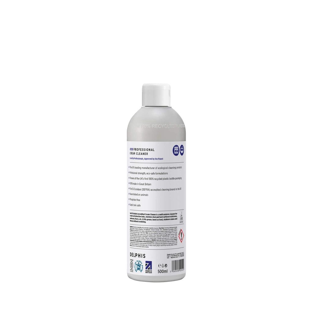 Delphis Eco Commercial Cream Cleaner 500ml Back Label