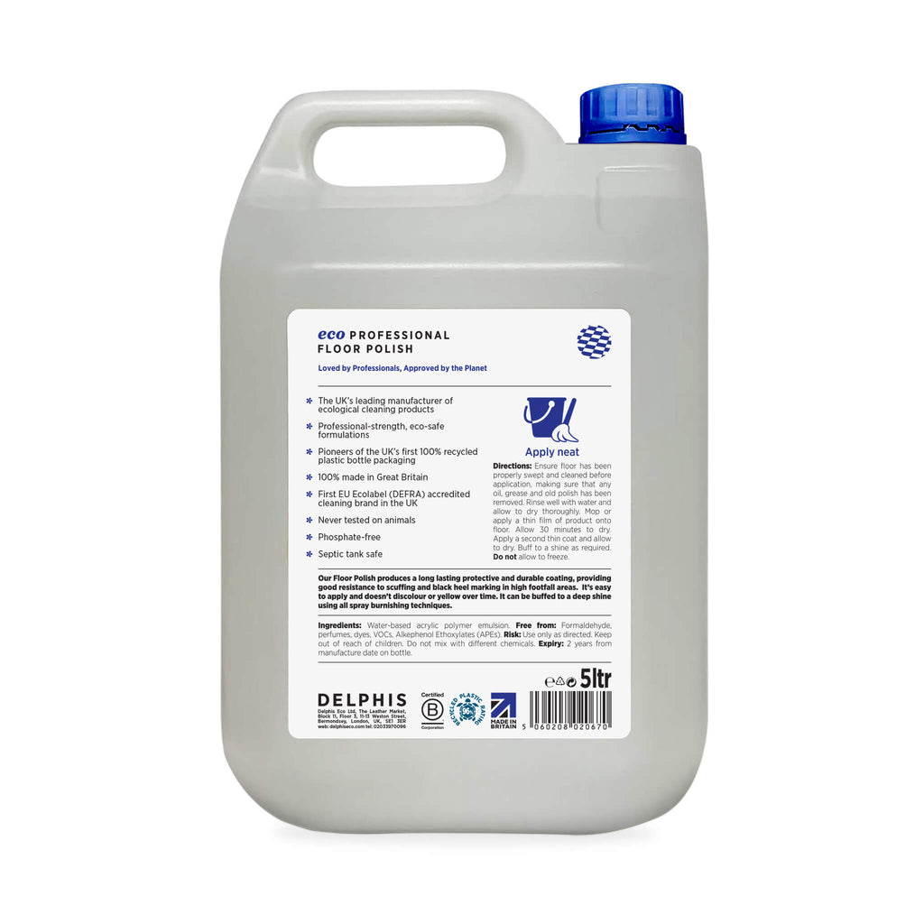 Delphis Eco Commercial Floor Polish 5L Front Label