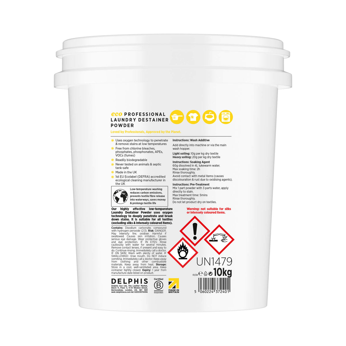 Delphis Eco Eco-Friendly Commercial Laundry Products Effective Stain ...