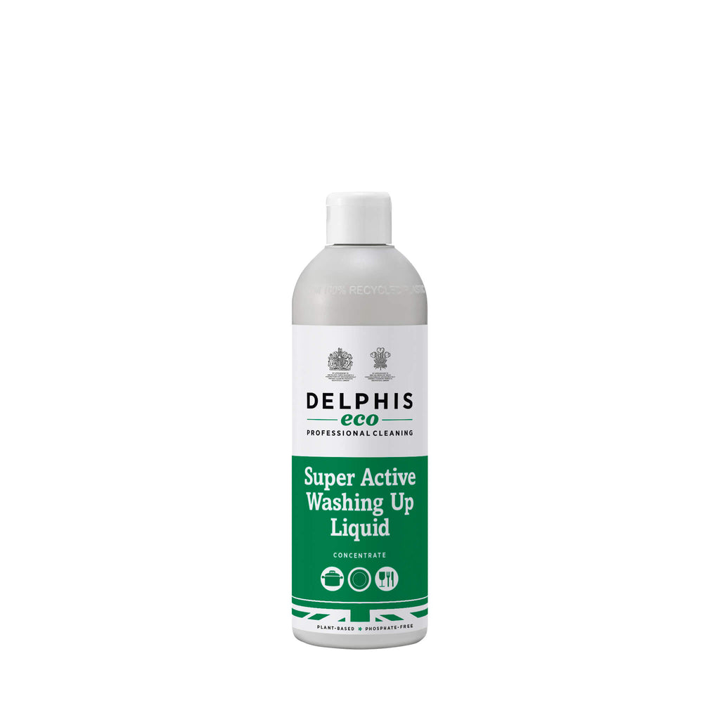 Delphis Eco Commercial Super Active Washing Up Liquid 500ml Front Label