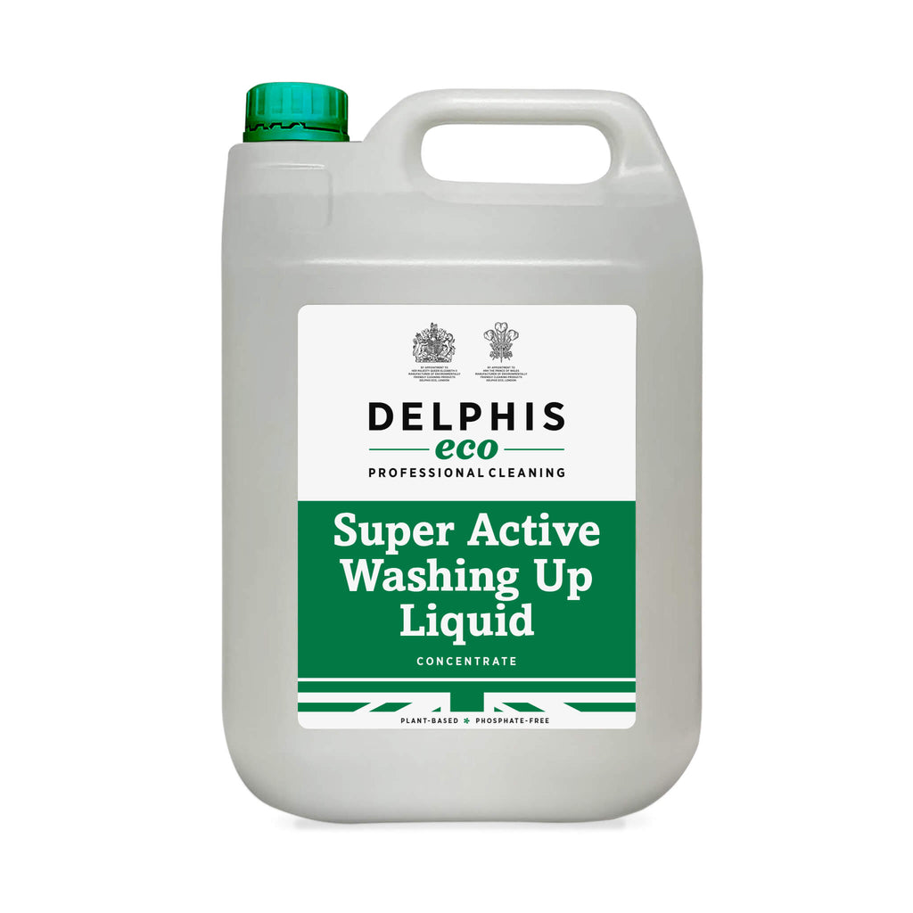 Delphis Eco Commercial Super Active Washing Up Liquid 5L Front Label