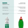 Delphis Eco Washing Up Liquid side by side comparison with conventional washing up liquid