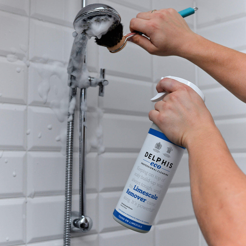 Eco Limescale Remover on Showerhead